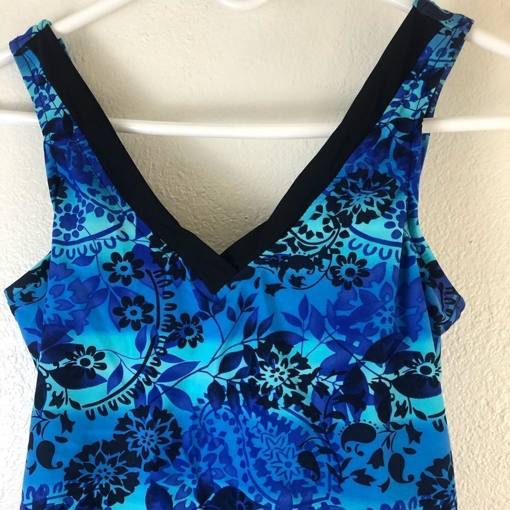 Beach Cabana Floral print Swim Suit size S - Picture 2 of 5